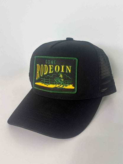 "Gone Rodeoin" Trucker Cap